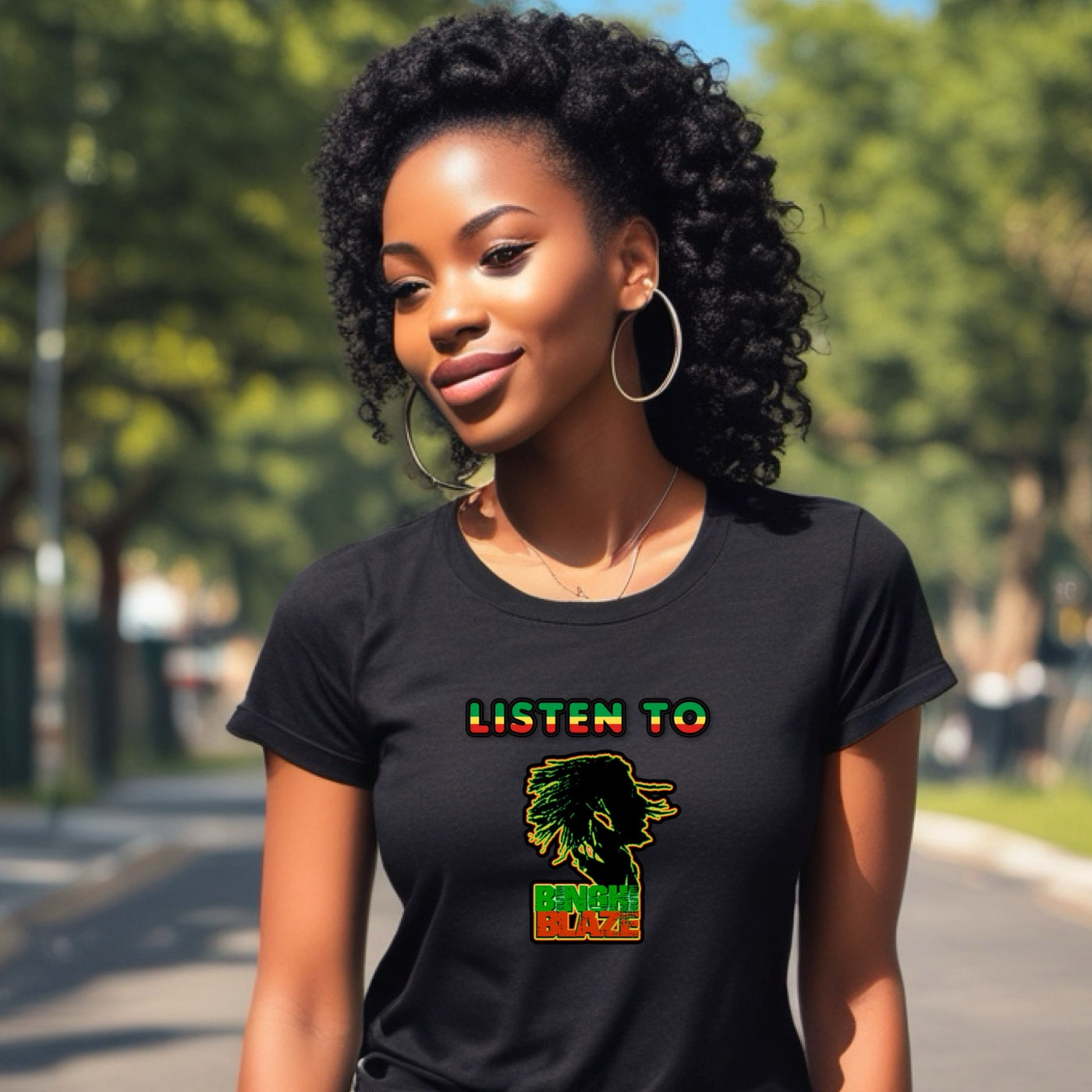Women’s listen to Binghi Blaze Tshirt